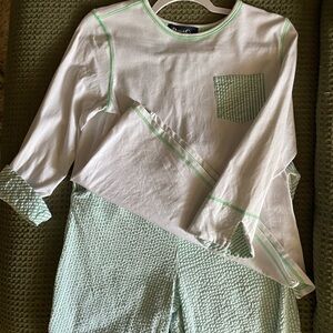 Vintage White and Green Set